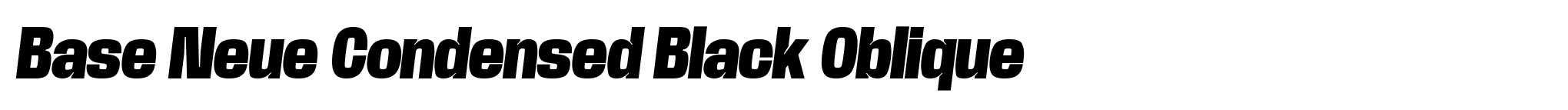 Base Neue Condensed Black Oblique image